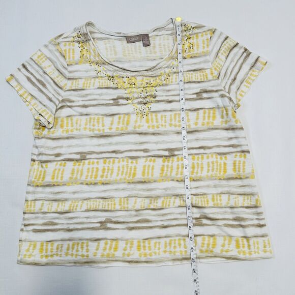 Chico’s Top Size 3 (XL) Lot Of 2 Cotton T Shirts Multicolor Boho Everyday Casual - Picture 9 of 10